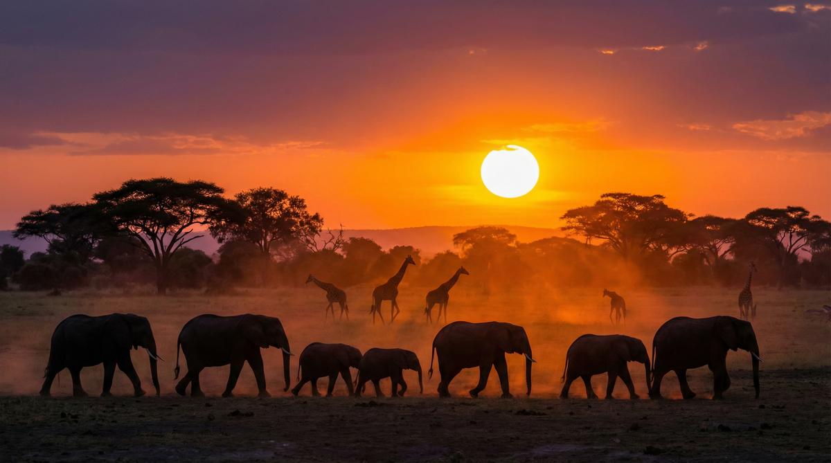 毛片非洲野生动物视频 - 象群迁徙